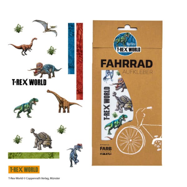 c: Farbviereck Fahrradaufkleber T Rex World